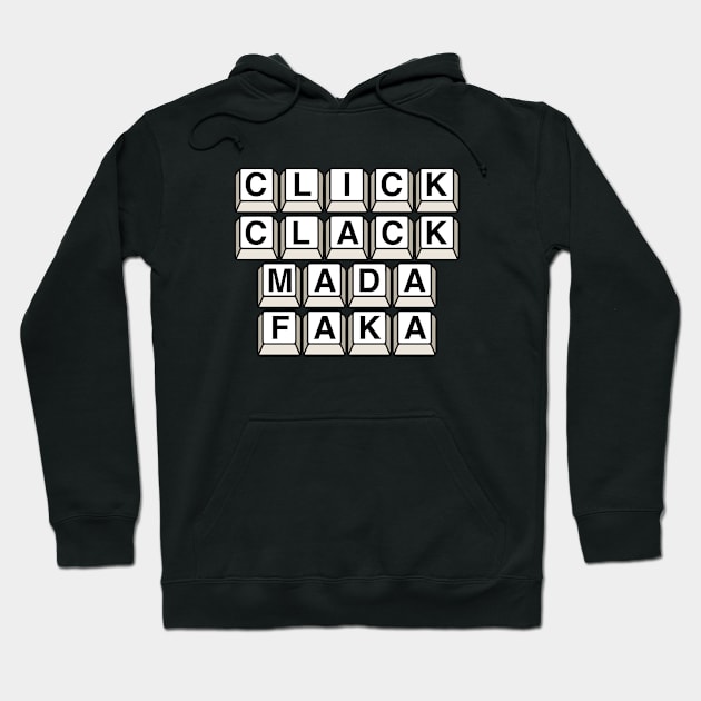 mechanical keyboard stickers click clack rmk Hoodie by FanaticTee